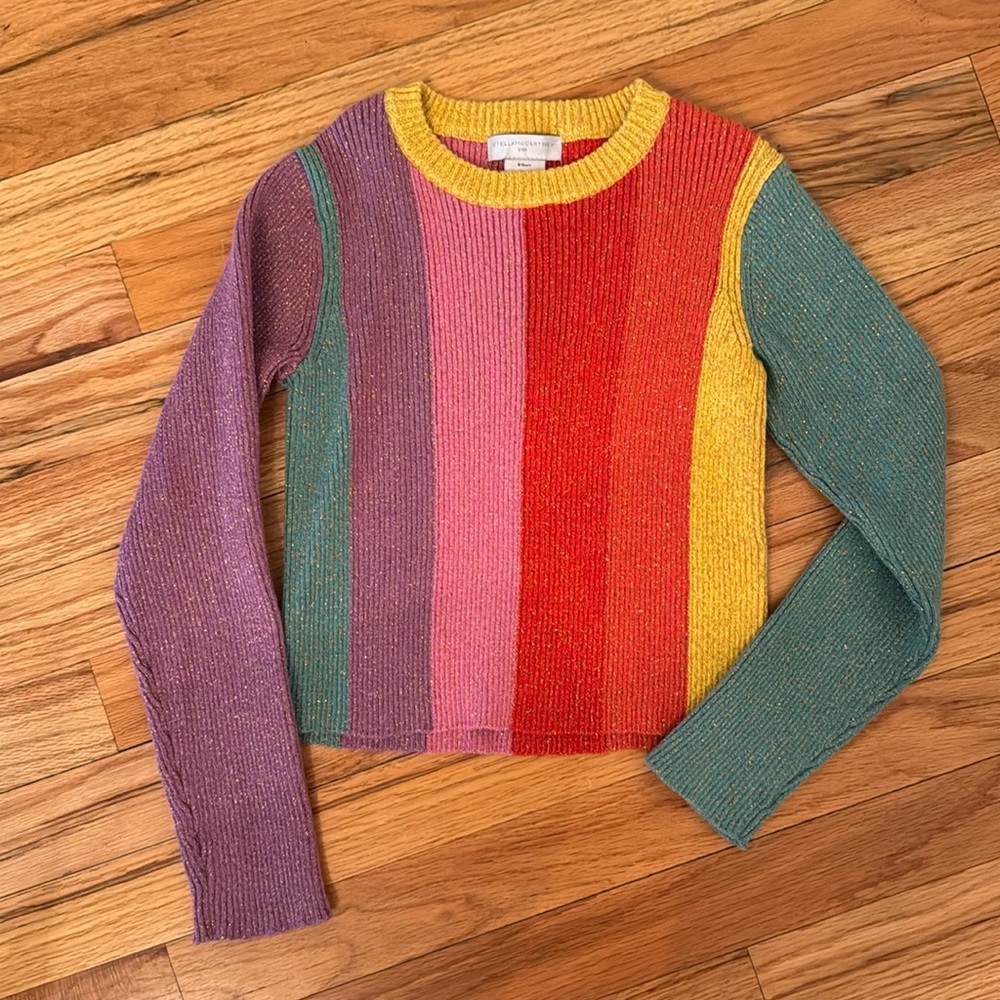 Stella McCartney kids colorful and sparkle sweater size 8